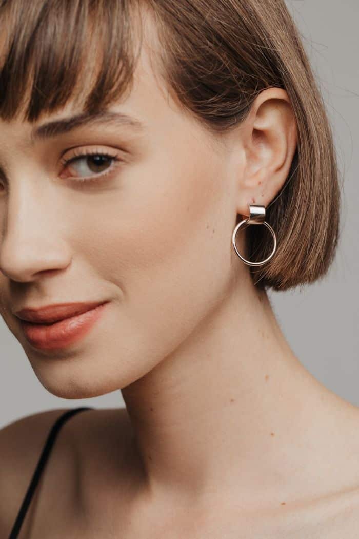 Chunky silver earrings
