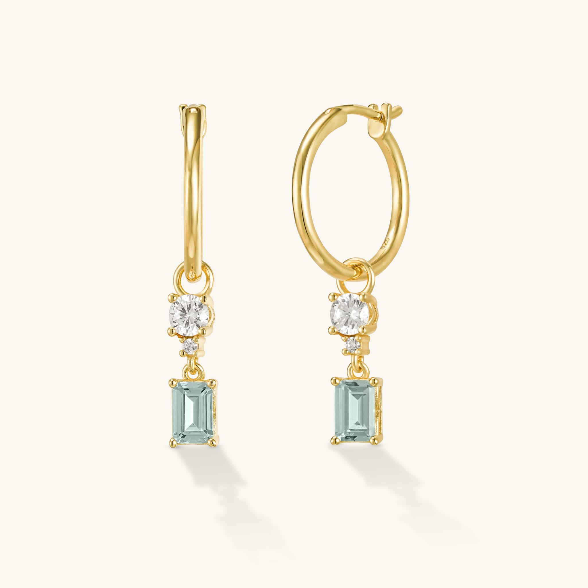 charm stone earrings